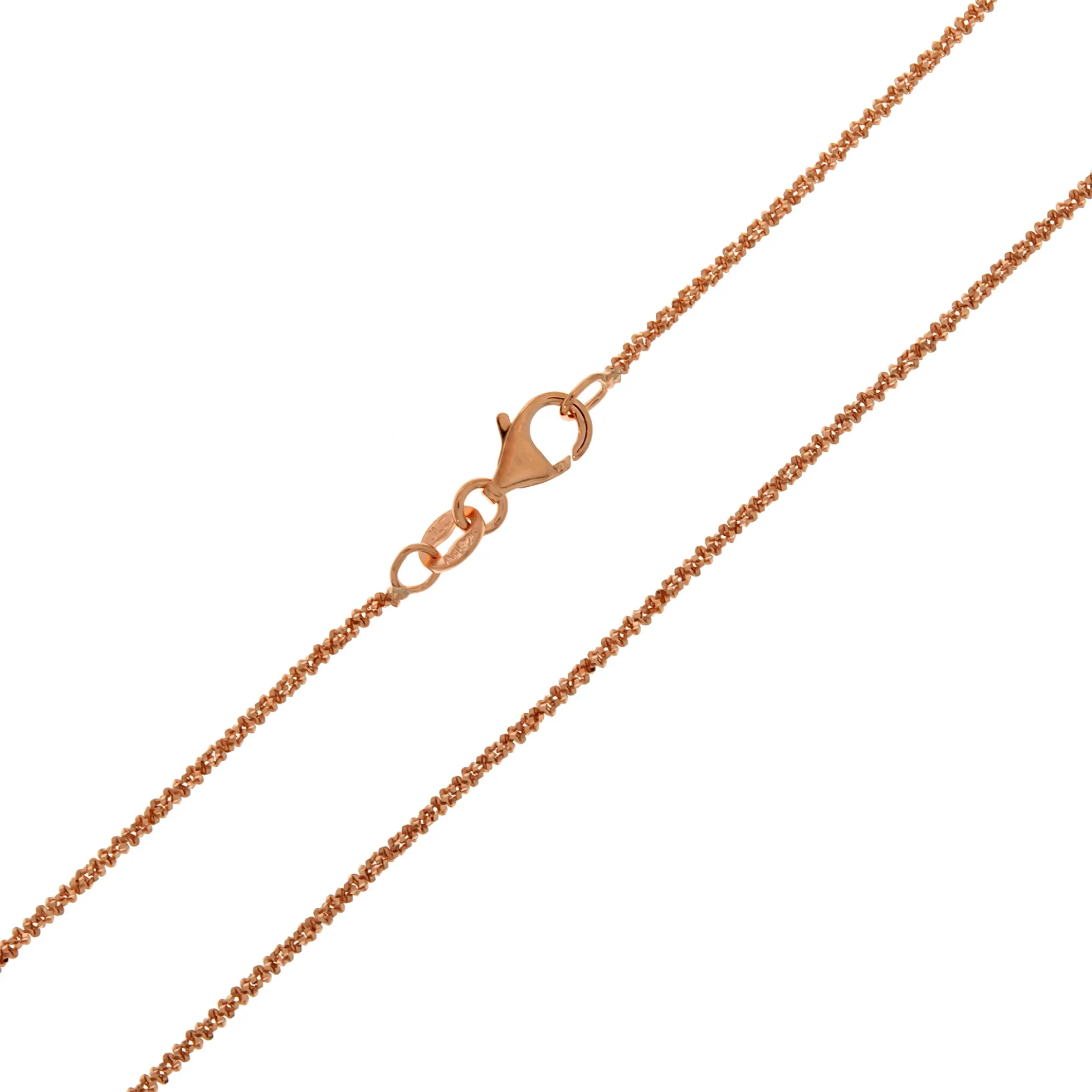 Silber-Criss-Cross-Kette - 2,75 g - 45 cm - rosévergoldet