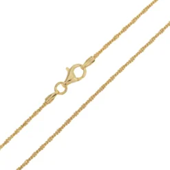 Silber-Criss-Cross-Kette - 4,449 g - 70 cm - vergoldet