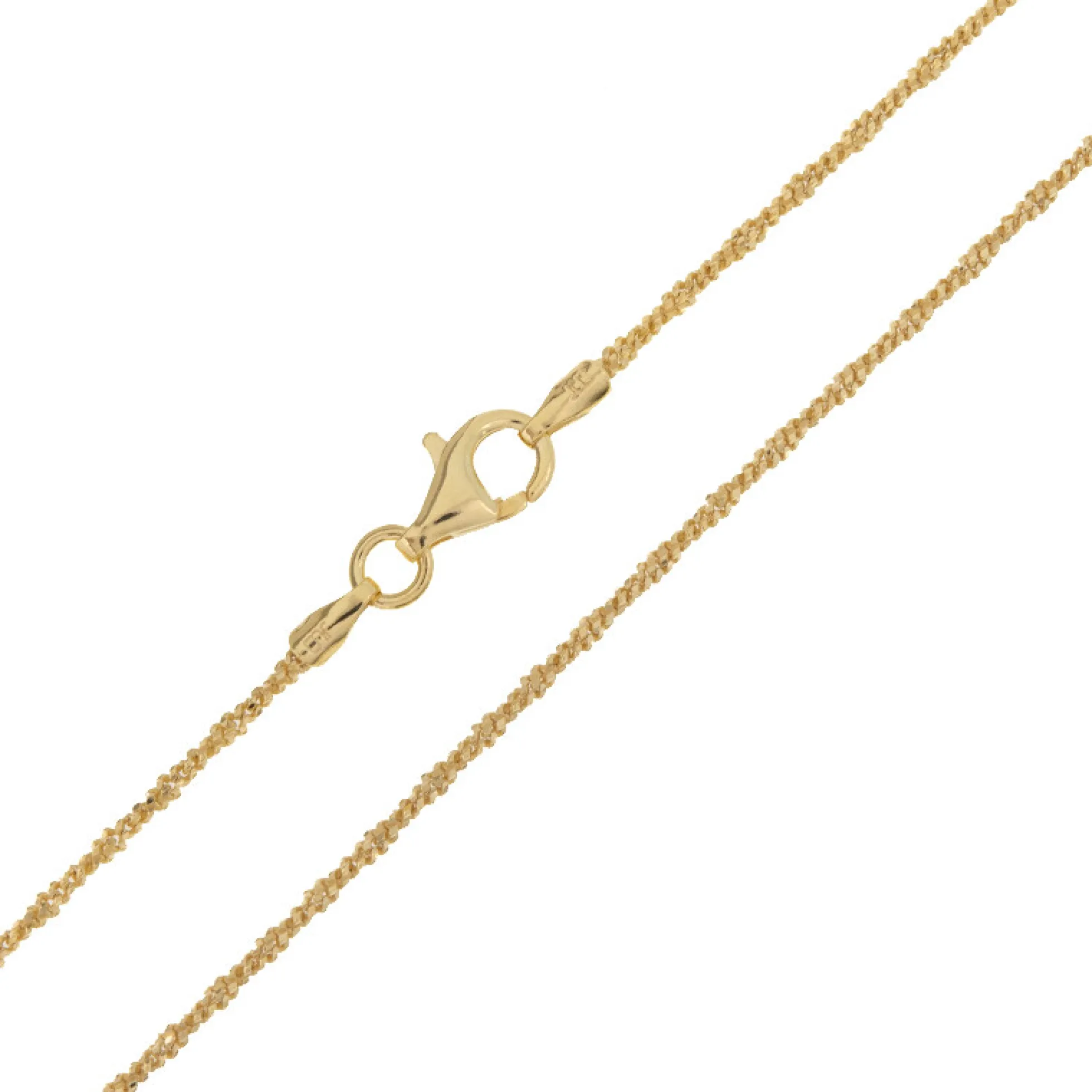 Silber-Criss-Cross-Kette - 4,449 g - 70 cm - vergoldet