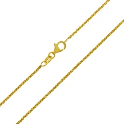 Silber-Criss-Cross-Kette - 2,7 g - 45 cm - vergoldet