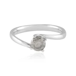 Silberfarbener I3 Brillant-Platinring