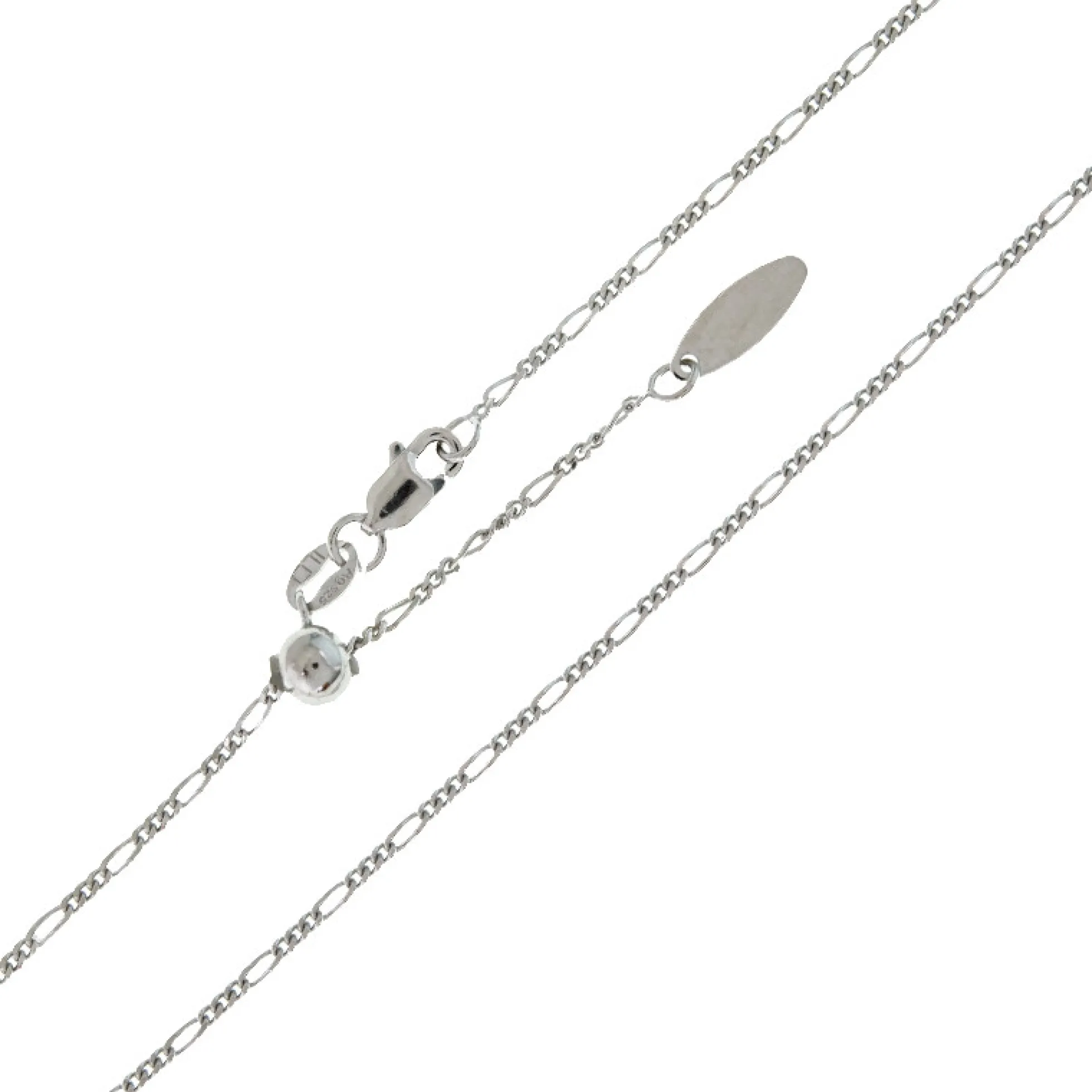 Silber-Figarokette - 3,151 g - 58-62 cm