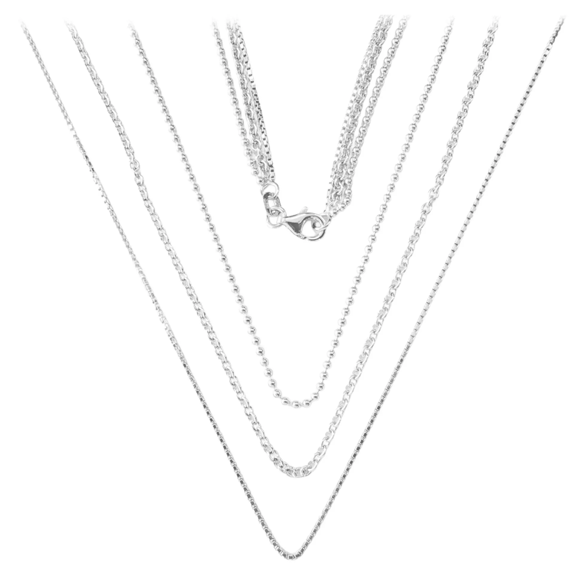 Silberhalskette - 10,37 g - 45 cm, 50 cm und 55 cm