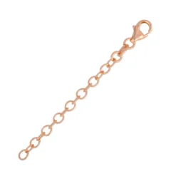 Silber-Kettenverlängerung - 0,95 g - 6 cm - rosévergoldet