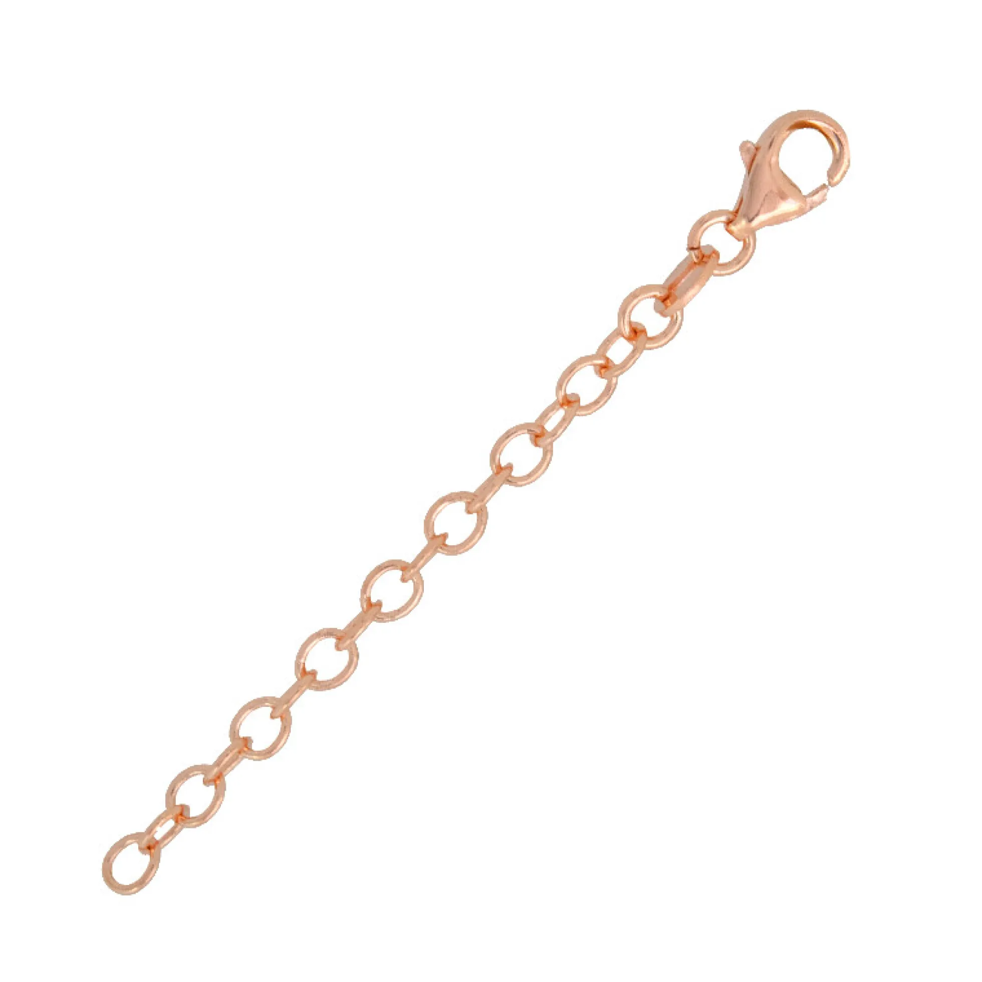 Silber-Kettenverlängerung - 0,95 g - 6 cm - rosévergoldet
