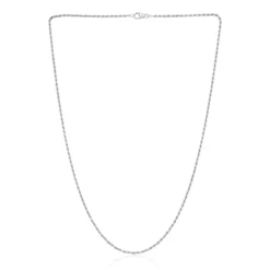 Silber-Kordelkette - 3,49 g - 45,5 cm - rhodiniert