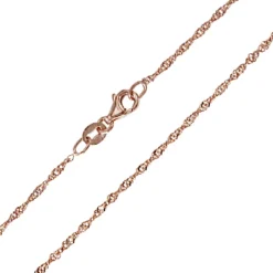 Silber-Kordelkette - 2,07 g - 45 cm - rosévergoldet