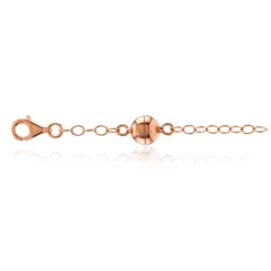 Silber-Magnetverschluss - 2,9 g - 8 cm - rosévergoldet