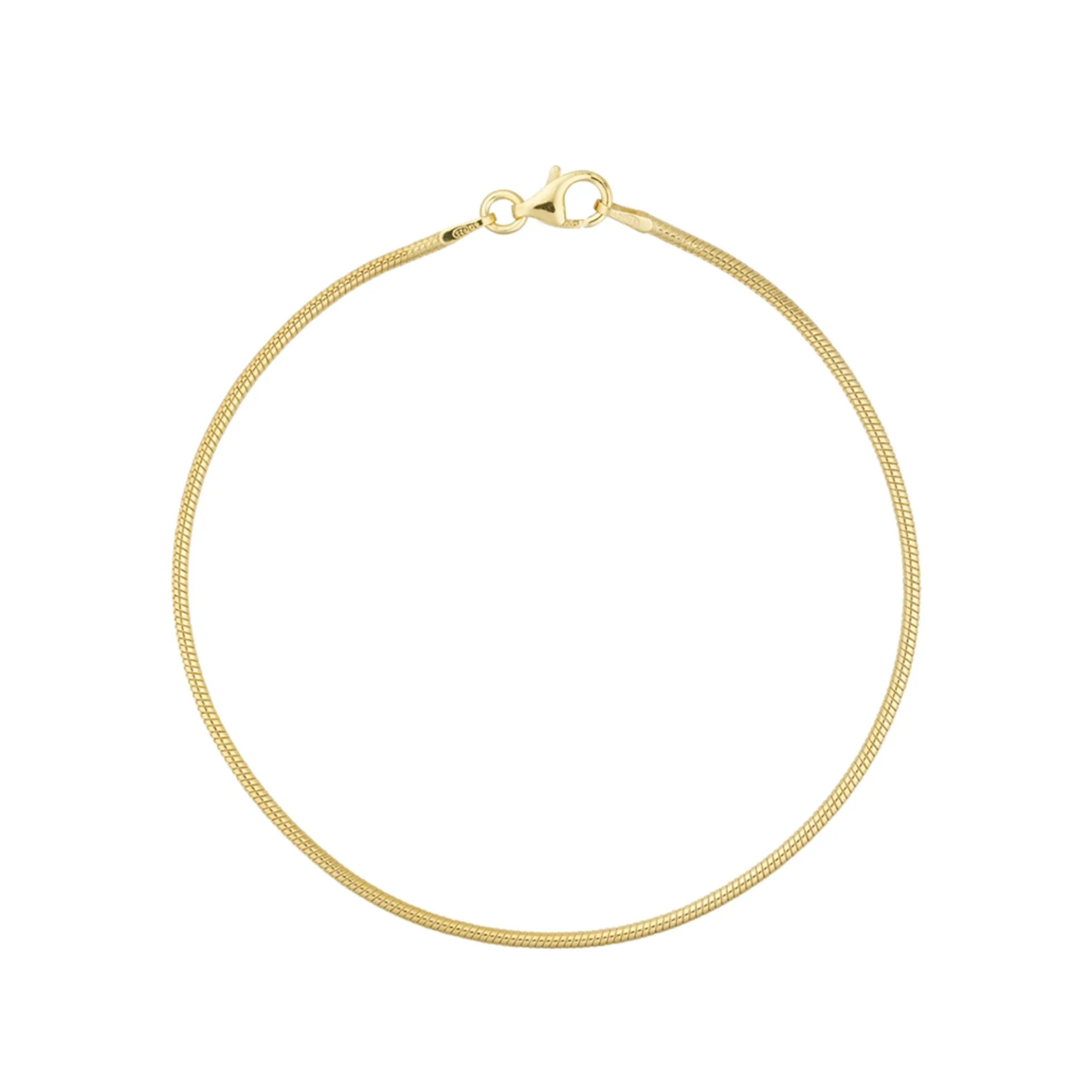 Silber-Schlangenarmband - 3,4 g - 20 cm - vergoldet