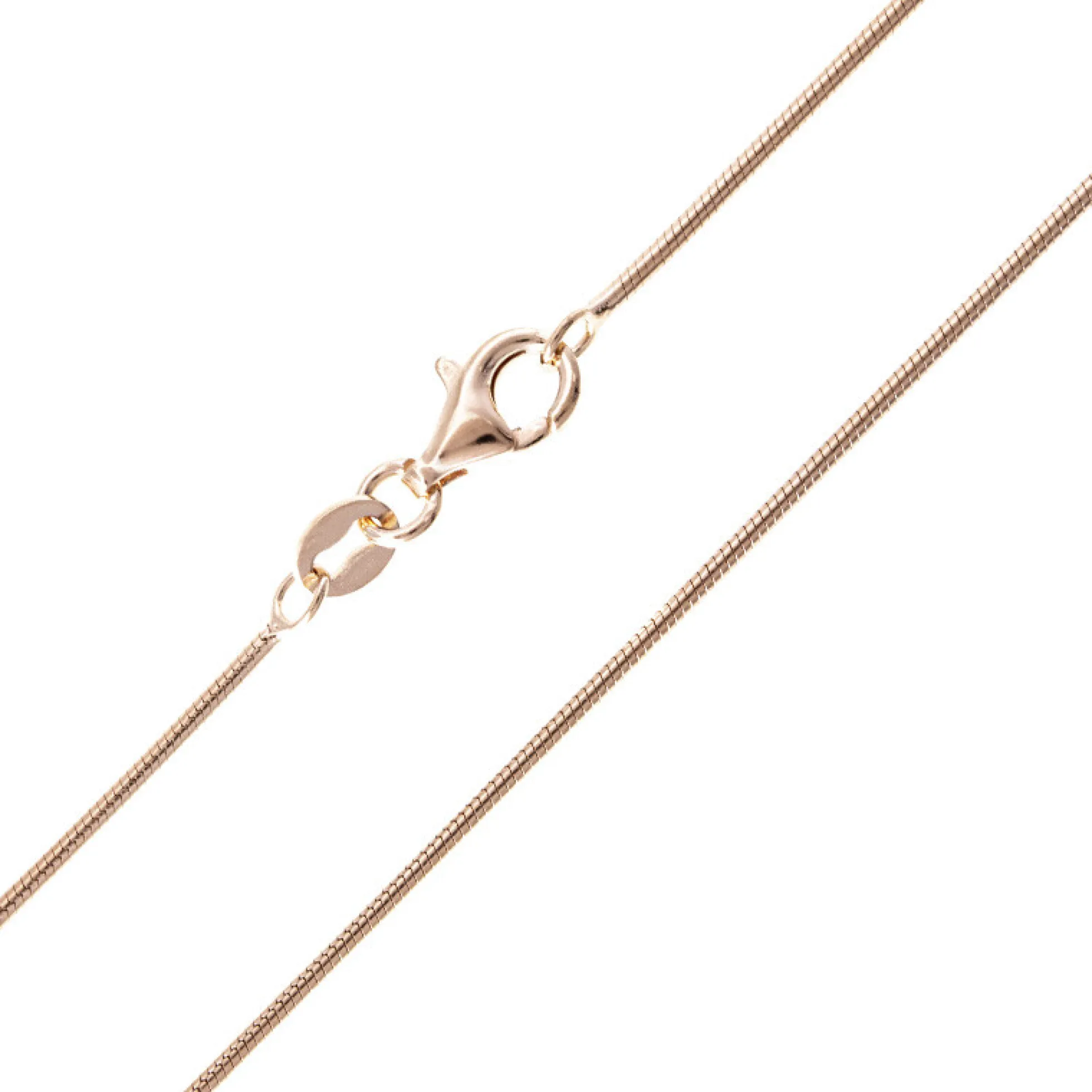 Silber-Schlangenkette - 6,7 g - 80 cm - rosévergoldet