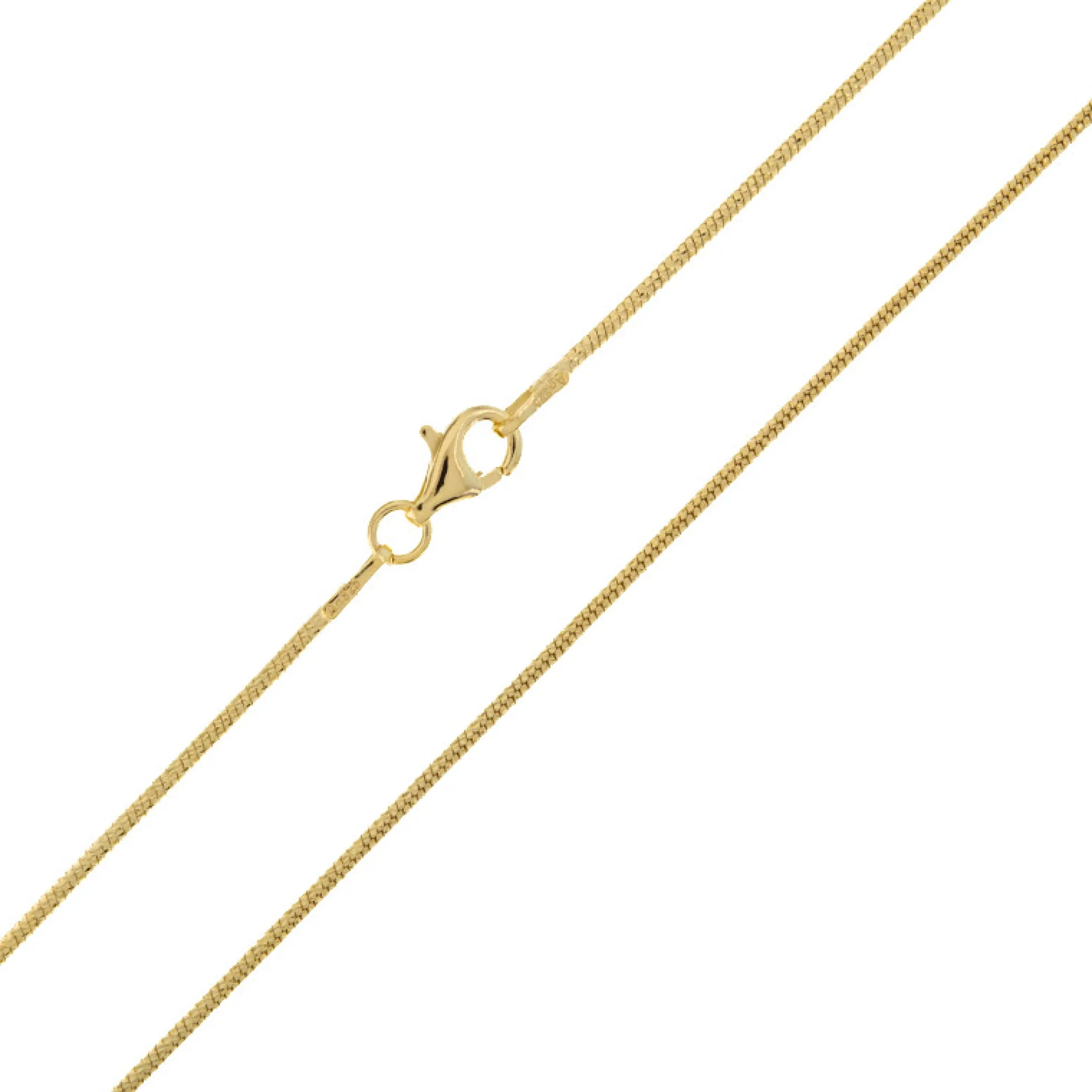 Silber-Schlangenkette - 4,59 g - 50 cm - vergoldet