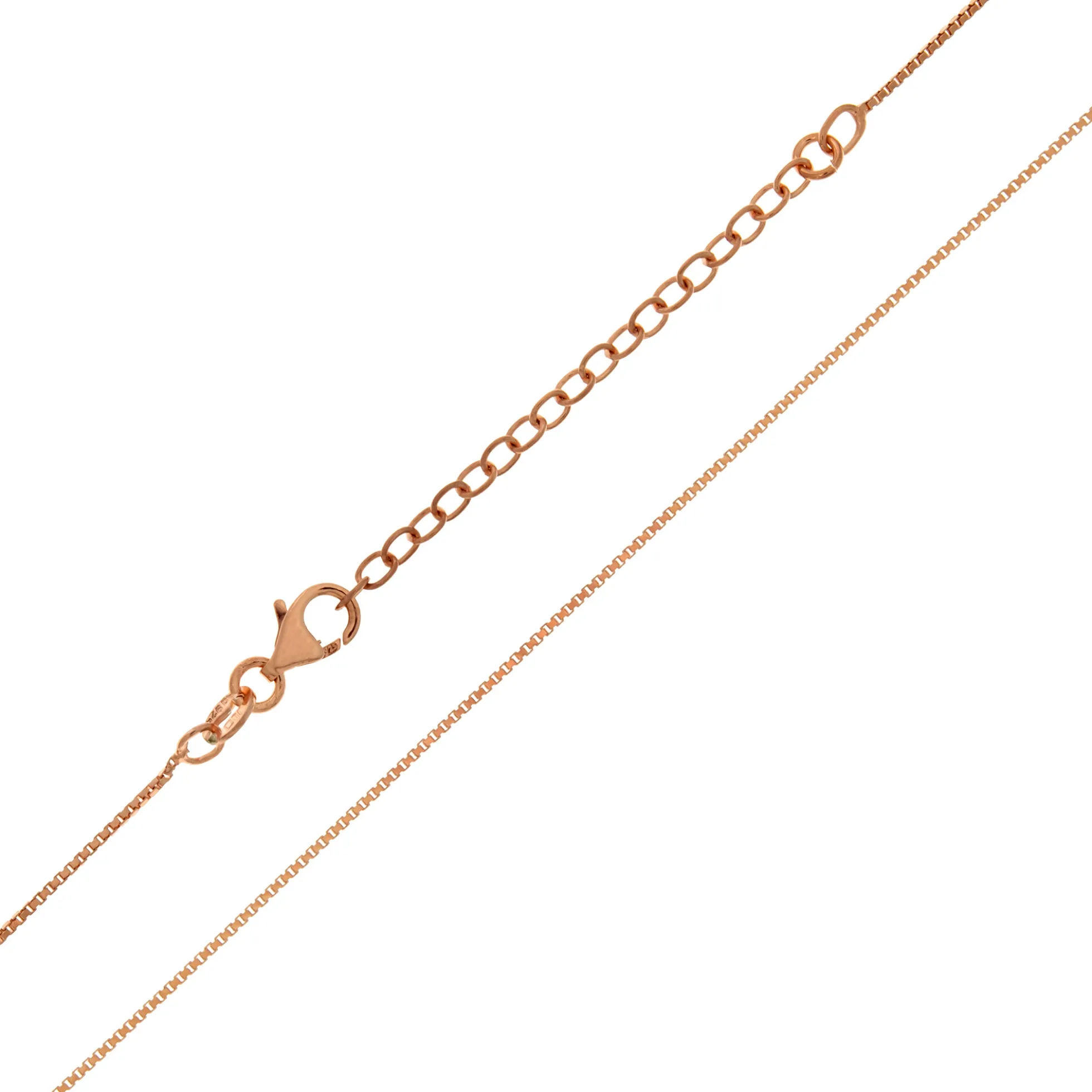 Silber-Veneziakette - 1,37 g - 38-43 cm - rosévergoldet