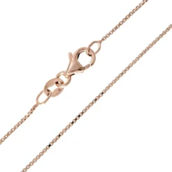 Silber-Veneziakette - 2 g - 45 cm - rosévergoldet