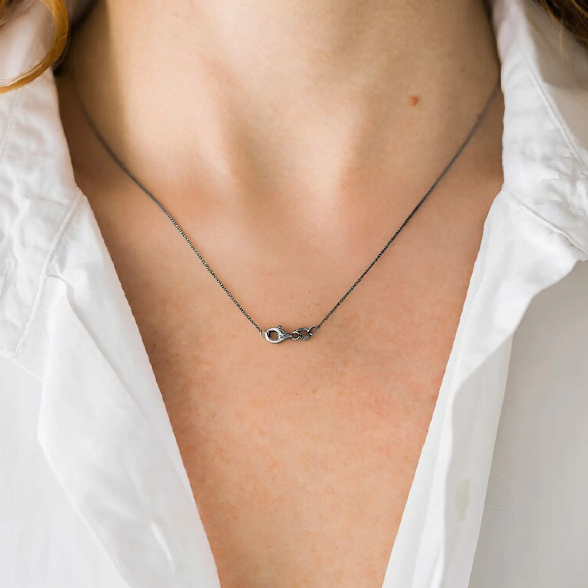 Silber-Veneziakette - 2,8 g - 70 cm - rutheniert