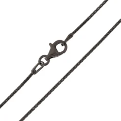 Silber-Zopfkette - 5,1 g - 70 cm - rutheniert