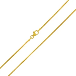 Silber-Zopfkette - 3,8 g - 50 cm - vergoldet