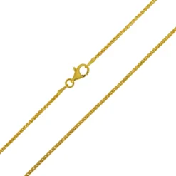 Silber-Zopfkette - 3,42 g - 45 cm - vergoldet