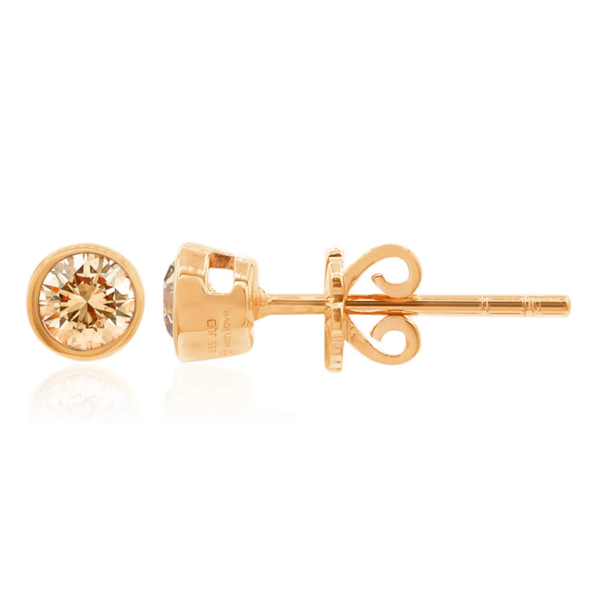 SI Rose de France-Brillant-Goldohrringe