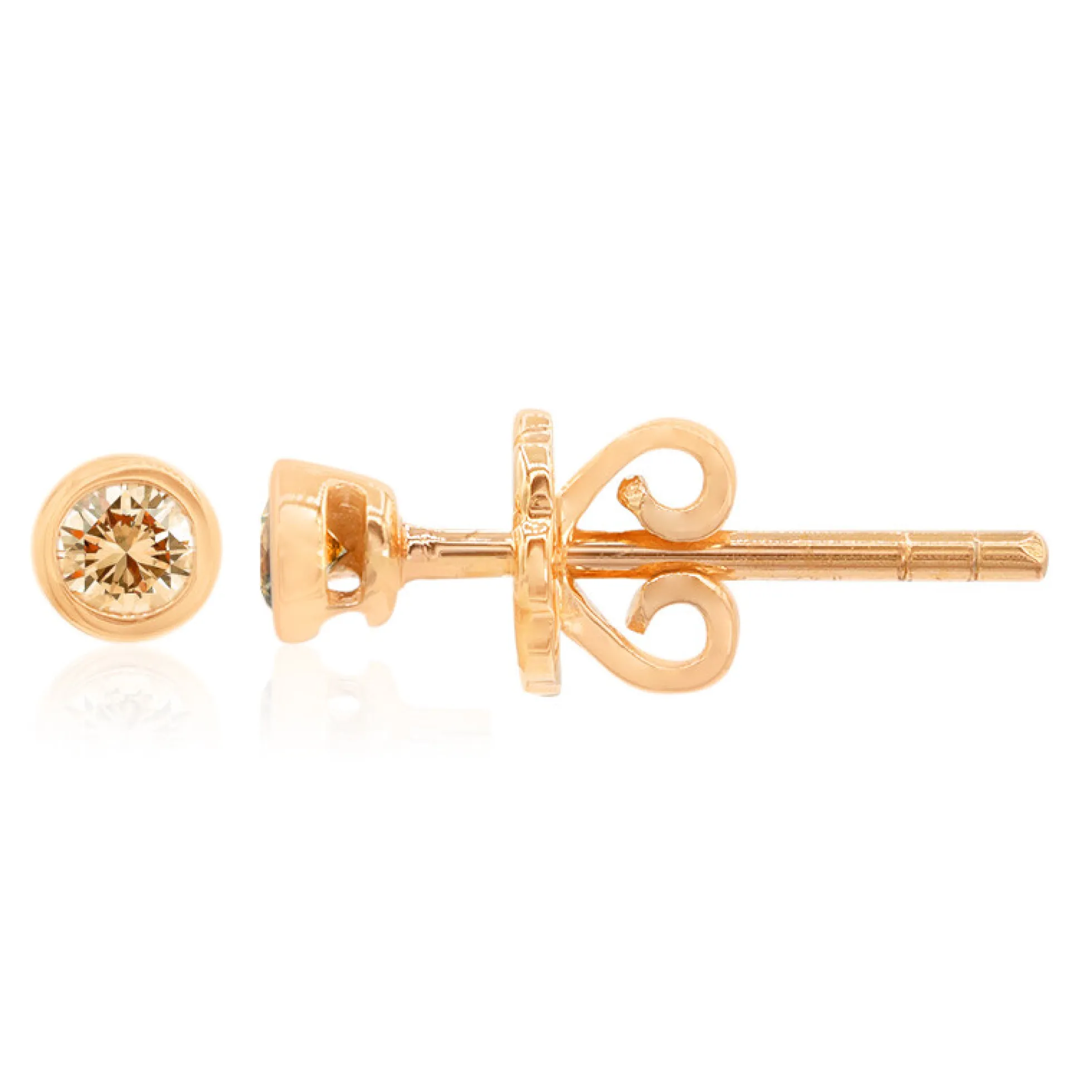 SI Rose de France-Brillant-Goldohrringe