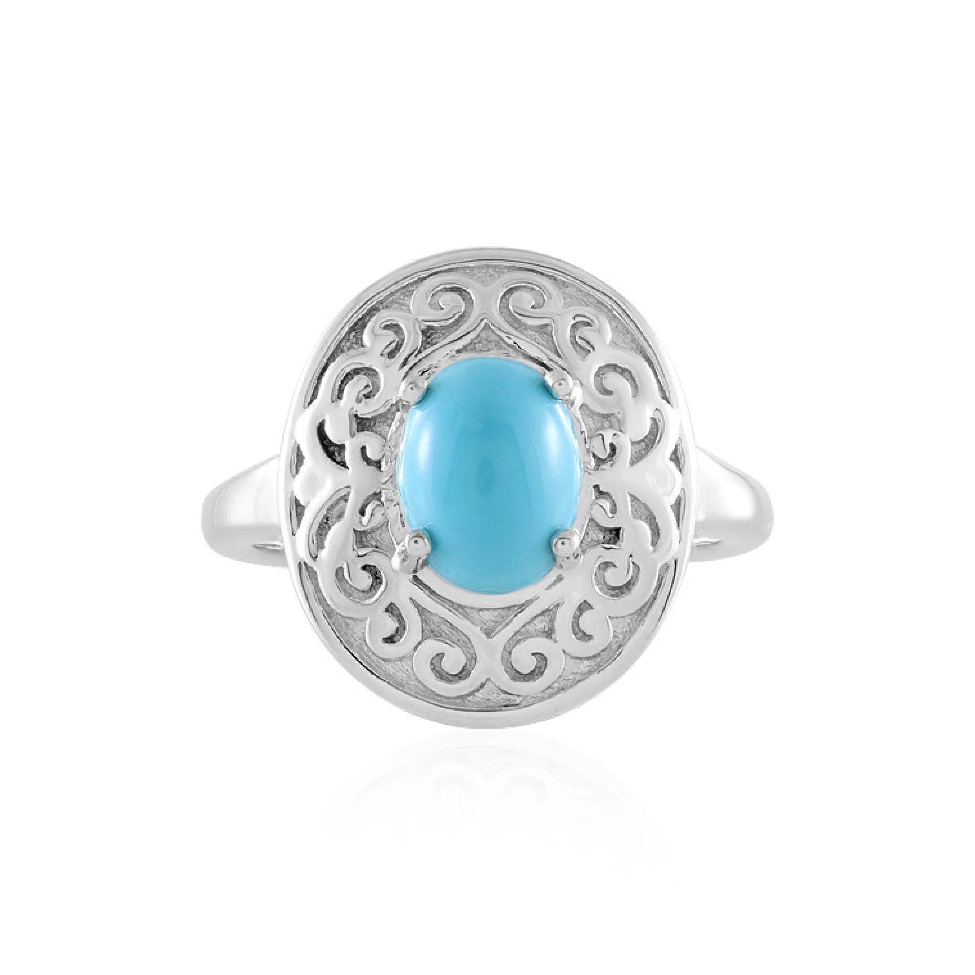 Sleeping Beauty-Türkis-Silberring