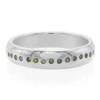 Smaragdgrüner Diamant-Silberring