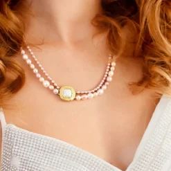 Süßwasserzuchtperlen-Silbercollier