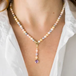 Süßwasserzuchtperlen-Silbercollier