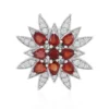 Tansania-Rubin-Silberanhänger