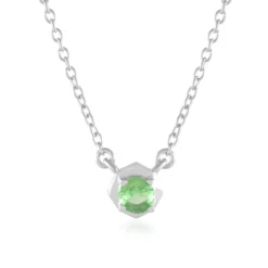 Tansania-Tsavorit-Silbercollier