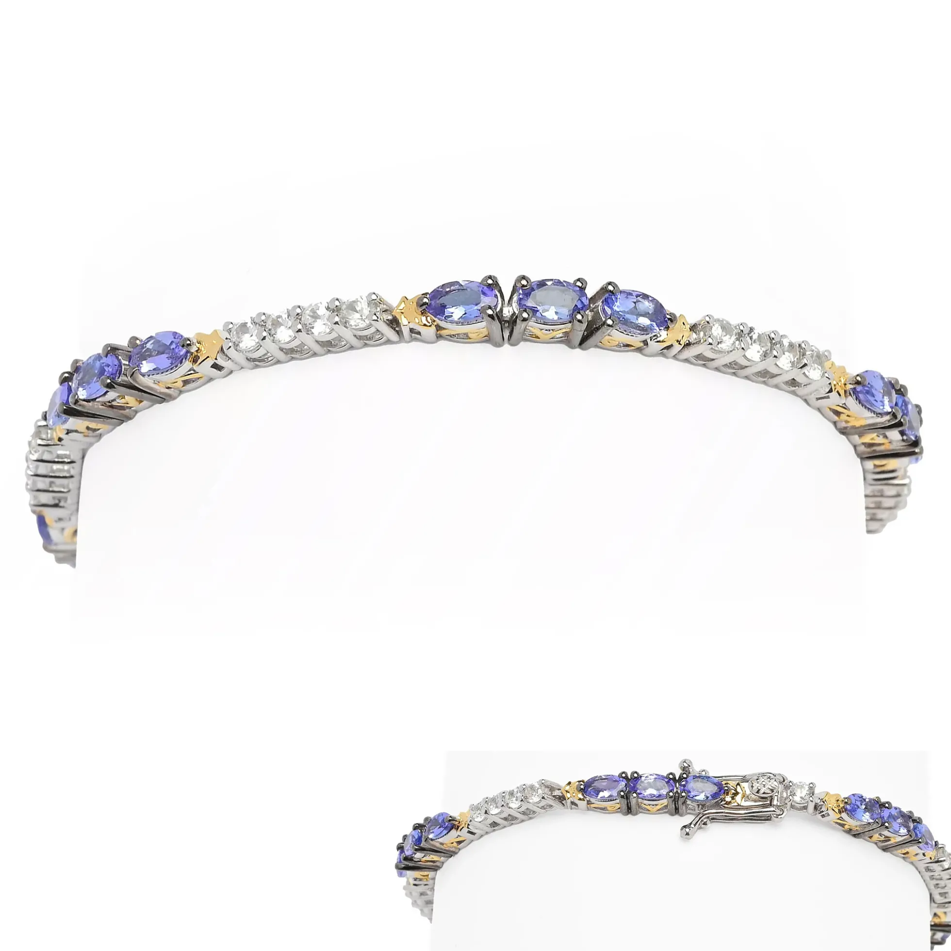 Tansanit-Silberarmband