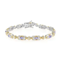 Tansanit-Silberarmband
