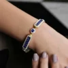Tansanit-Silberarmband