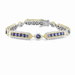 Tansanit-Silberarmband