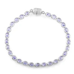Tansanit-Silberarmband