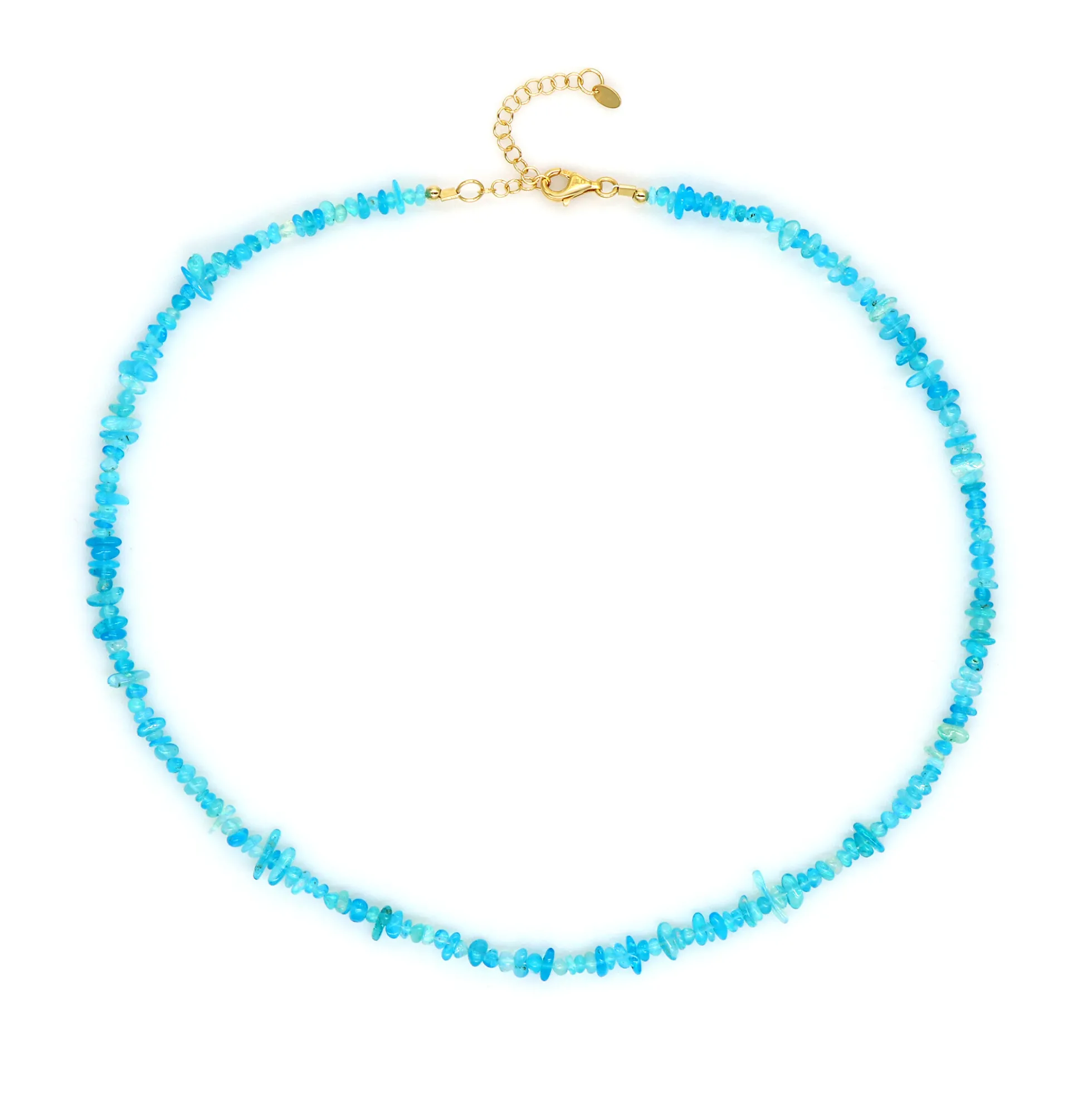 Äthiopischer Blauer Opal-Silberhalskette
