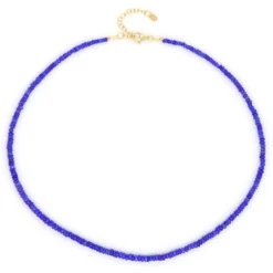 Äthiopischer Blauer Opal-Silberhalskette
