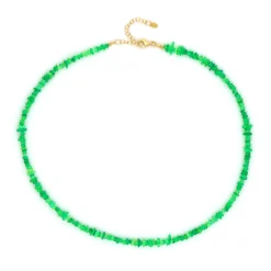 Äthiopischer Grüner Opal-Silberhalskette