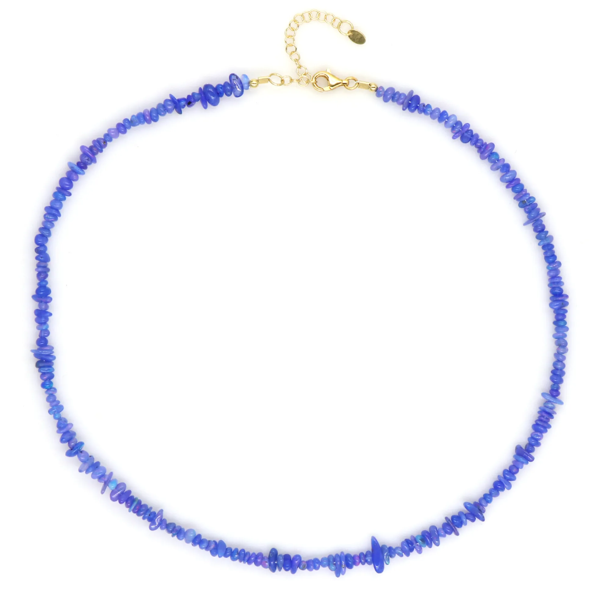 Äthiopischer Lavendel-Opal-Silberhalskette