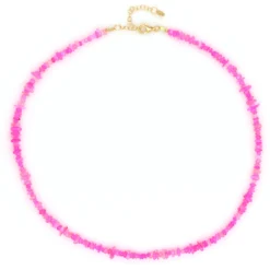 Äthiopischer Pinkfarbener Opal-Silberhalskette