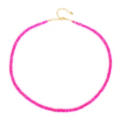 Äthiopischer Pinkfarbener Opal-Silberhalskette
