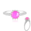 Äthiopischer Pinkfarbener Opal-Silberring