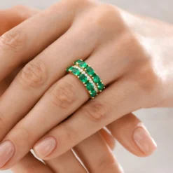 Äthiopischer Smaragd-Goldring