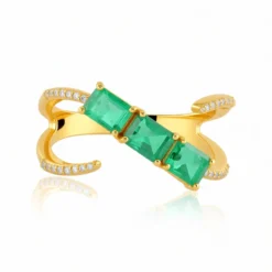 Äthiopischer Smaragd-Goldring
