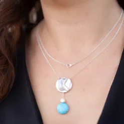 Türkis-Silbercollier