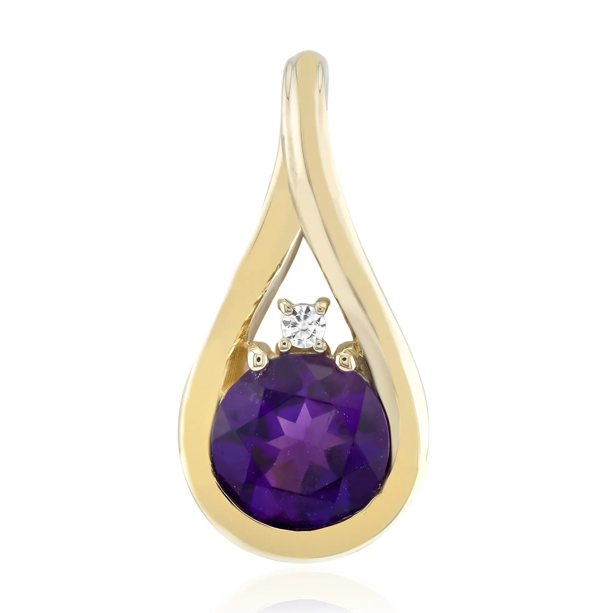 Uruguay-Amethyst-Goldanhänger