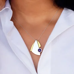 Uruguay-Amethyst-Silberanhänger