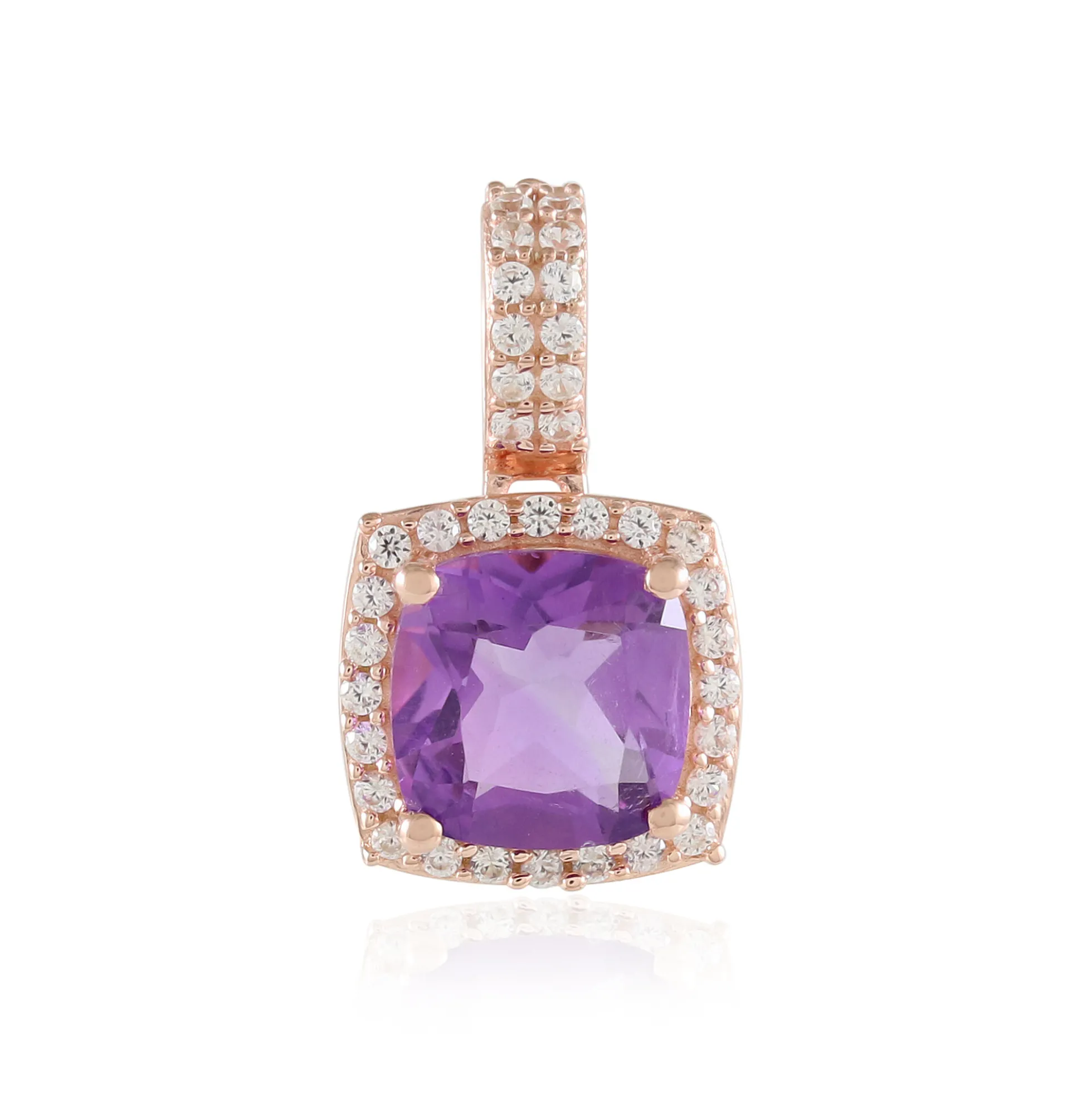 Uruguay-Amethyst-Silberanhänger