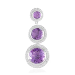 Uruguay-Amethyst-Silberanhänger