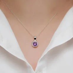 Uruguay-Amethyst-Silberanhänger