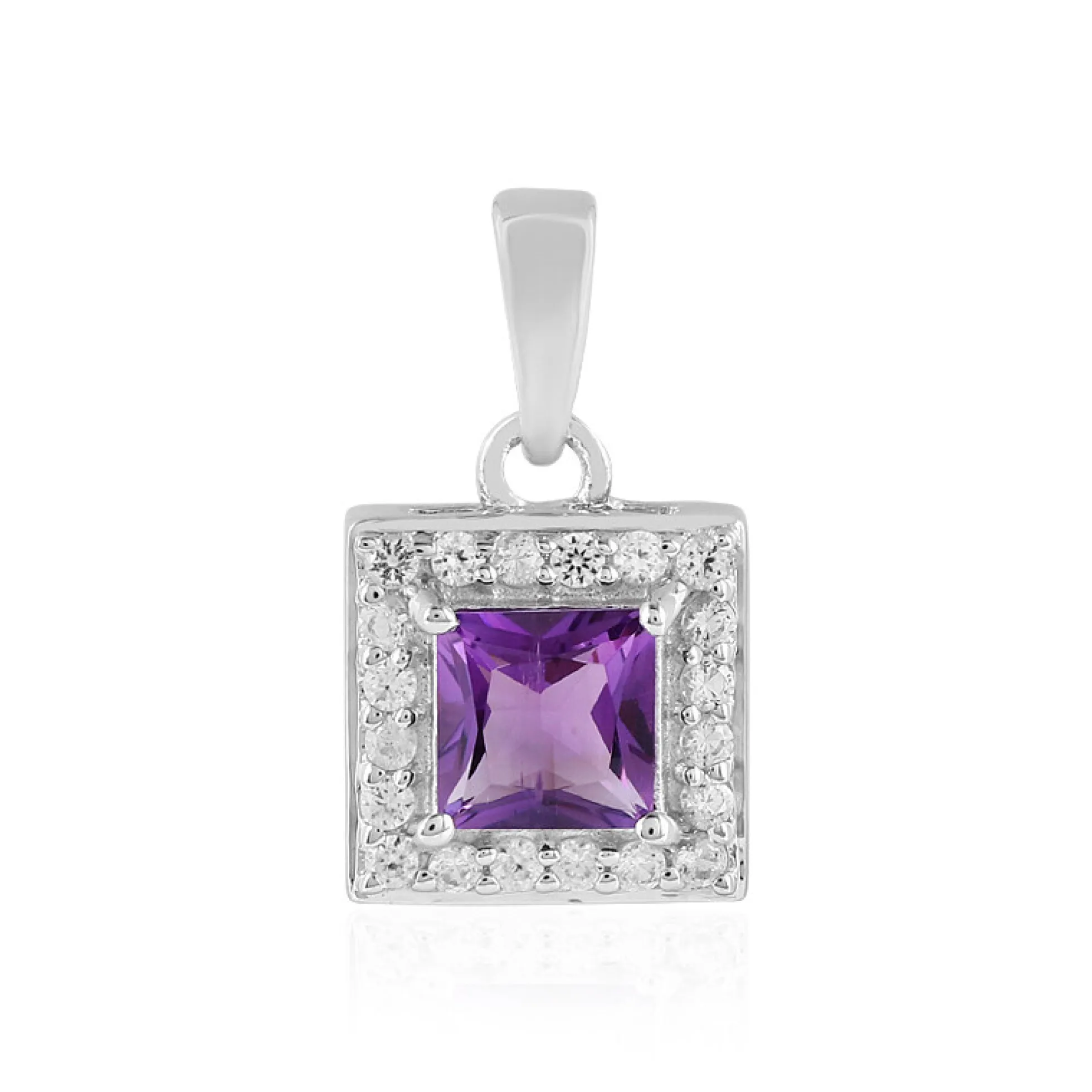 Uruguay-Amethyst-Silberanhänger